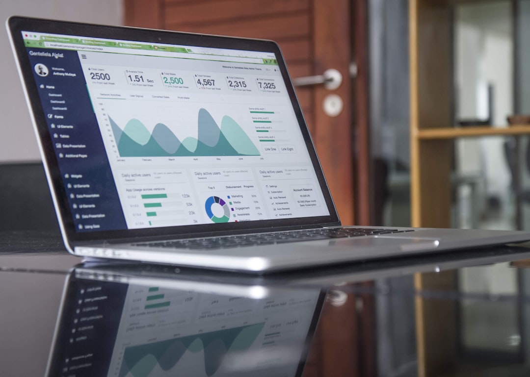 A Business Analytics Dashboard displayed on a laptop screen.